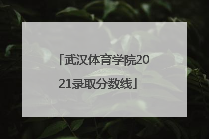 武汉体育学院2021录取分数线