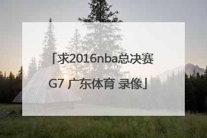 求2016nba总决赛 G7 广东体育 录像