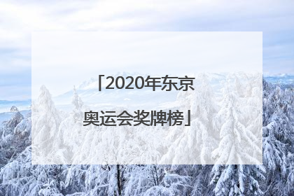 「2020年东京奥运会奖牌榜」2020年东京奥运会奖牌榜最新
